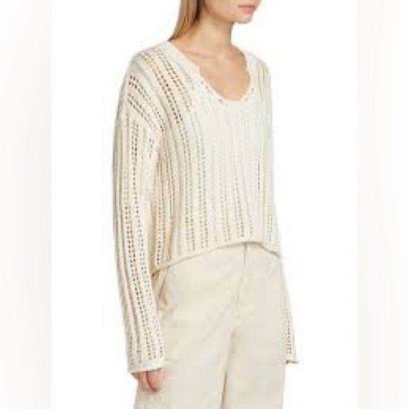 ATM Anthony Thomas Melillo sweater Ivory Knit Long Sleeve office professional XS - Picture 3 of 10